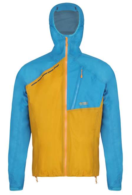 Fotogalerie Men's Waterproof Ultra-Light Hardshell Jacket CYCLONE mango/ocean