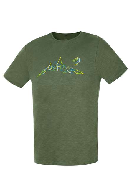 Fotogalerie Men's Cotton T-Shirt Bosco khaki (Triangles)