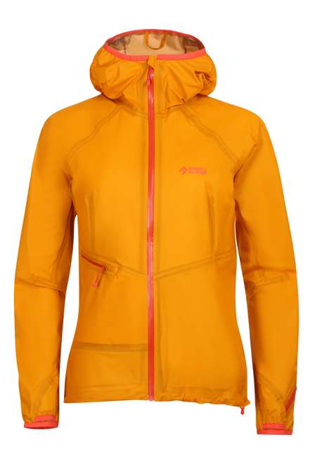 Fotogalerie Women's Ultralight Waterproof Hardshell Jacket CYCLONE mango/brick