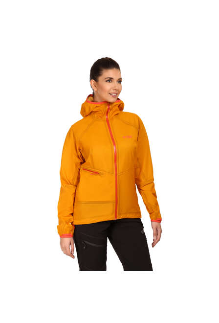 Fotogalerie Women's Ultralight Waterproof Hardshell Jacket CYCLONE mango/brick