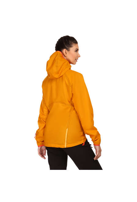 Fotogalerie Women's Ultralight Waterproof Hardshell Jacket CYCLONE mango/brick