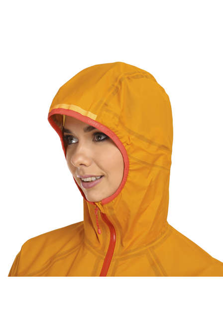 Fotogalerie Women's Ultralight Waterproof Hardshell Jacket CYCLONE mango/brick