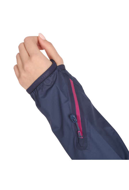 Fotogalerie Women's Ultralight Waterproof Hardshell Jacket CYCLONE navy/orchid