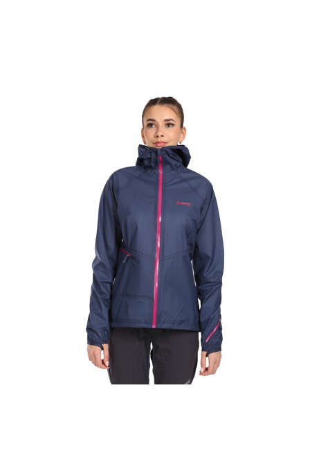 Fotogalerie Women's Ultralight Waterproof Hardshell Jacket CYCLONE navy/orchid