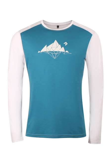 Fotogalerie Men's Merino T-Shirt FURRY LONG emerald/grey (Glacial lake)