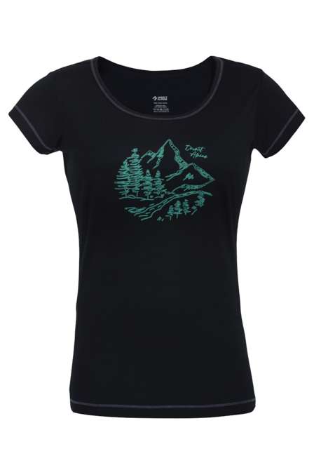 Fotogalerie Women's Merino T-Shirt FURRY LADY black (Nature)