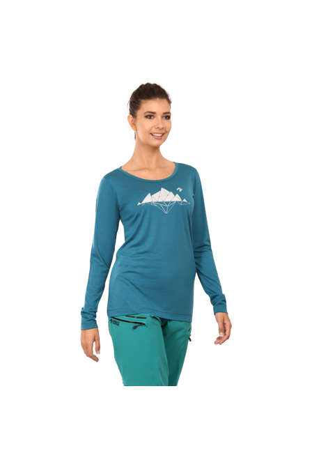 Fotogalerie Women's Merino Shirt FURRY LONG LADY emerald (Glacial lake)