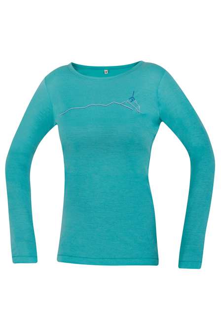 Fotogalerie Women's Merino Shirt FURRY LONG LADY menthol (Spine)