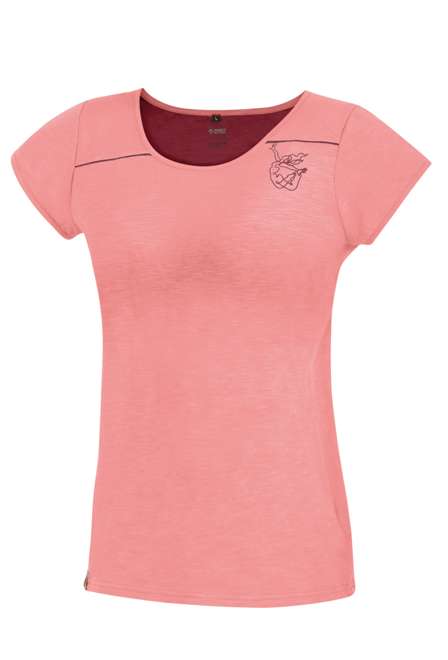 Fotogalerie Women's T-shirt YOGA FREE LADY coral