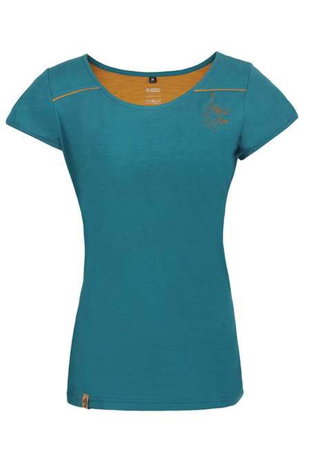 Fotogalerie Women's T-shirt YOGA FREE LADY emerald