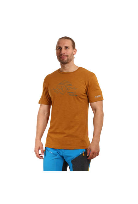 Fotogalerie Men's Cotton T-Shirt Bosco caramel (Geometric)