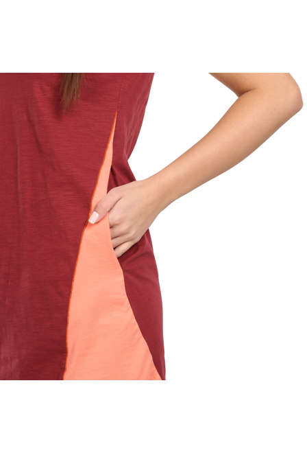 Fotogalerie Women's cotton dress FLOWY LADY palisander/coral