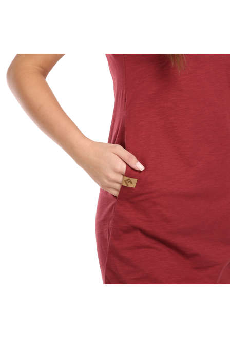 Fotogalerie Women's cotton dress FLOWY LADY palisander/coral